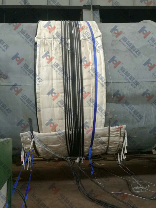 化工行業 工件直徑4000壁厚100 焊后消應力熱處理