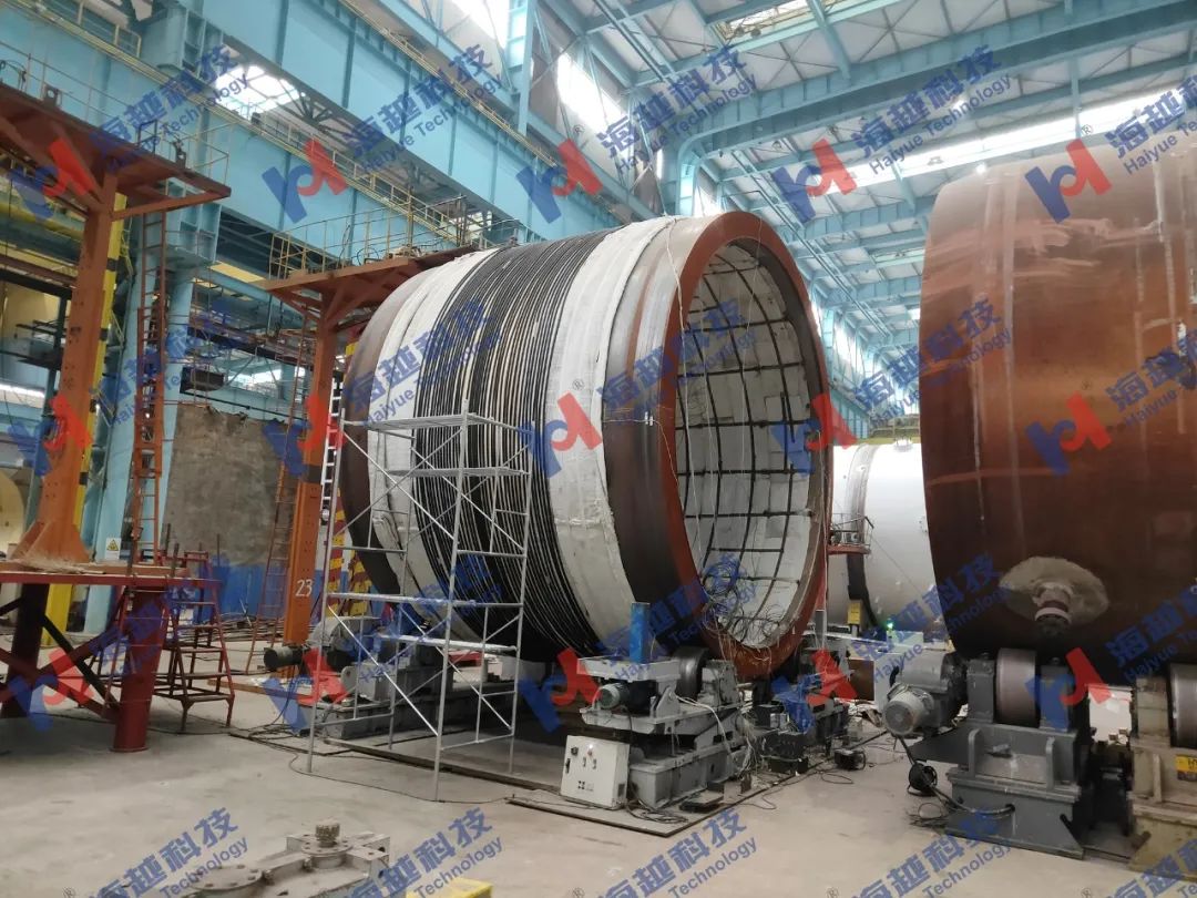 直徑6300mm，壁厚342+7.5mm，中間消應力660±10℃