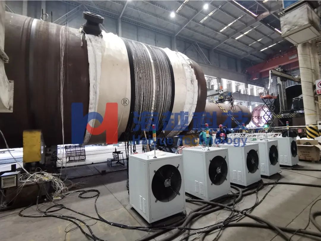 內徑4000mm，壁厚288mm，熱處理溫度705±14℃（多臺大功率電源同頻同步運行）