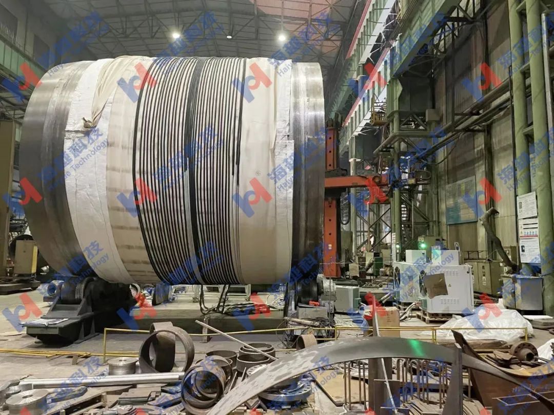 直徑5000mm，壁厚300mm，熱處理溫度705±14℃